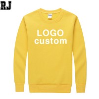 Custom Fashion Hoody Men 100% Cotton Printing Logo Mens Crew Neck Sweatshirt  Basic Pullover Hoodie