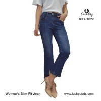 Straight Fit Jeans Fashion Blue Women Pants Denim Jeans