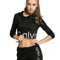 Cotton Polyester Blend Gym Sport Tracksuits with Crop Top&Shorts