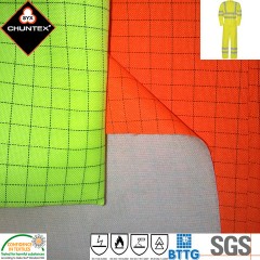 300d Fr Antistatic Polyester Oxford Fabric for Safety Wear图1