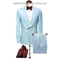 Fashion Colour Jacquard Fabric Men`S Blazer Jacket Tuxedo Vest Pants Classic Suits