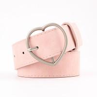 Fashion Heart Buckle PU Leather Designer Belt High Quality Women Belts