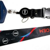 Leather ID Cardholder Sublimation Lanyard