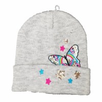 Winter Cute Embroidery Knitted Beanie Hat Printing Customized Warm Hat