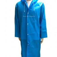 Hooded Blue 100% PVC Raincoat for Adult