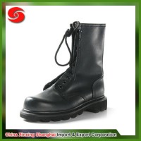 Black Colour Genuine Leather Military Boots