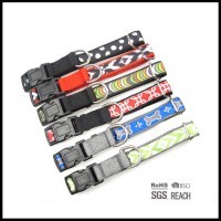 Fashionable Pattern Satin Ribbon Nylon Pet Dog Collars