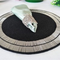 Factory Direct Selling Processing and Custom Beaded Mat Hand-Made Cup Matdishes Disc Pad Dinner Flag