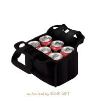 Customized Logo 6 Pack Neoprene Can Stubby Holder Carrier Holder Can Cooler Tote Bag