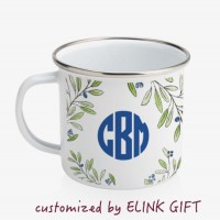 Customized Printing Enamel Mugs Coffee Mugs Tea Cups Drinking Mugs with Smooth Stainless Steel Edge