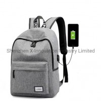 Chargeable Fashion Simple Design School Backpack with Pockets for Business Travel