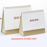 2020 Customized Desktop Tabletop Calendar Spiral Binding Paper Cardboard Calendar