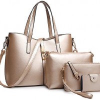 Lady Handbags 4PCS Set Bags New Designer Fashion Lady Tote Bags Wallet