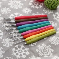 New Style Soft Handle TPR Aluminum Crochet Hook