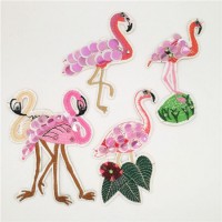 Swan Flower Embroidery Sequin Applique Patches Sticker for Clothes