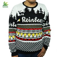 Popular Christmas Custom 100% Cotton Men Knitted Sweater