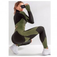 Women Sportswear Sports Suit Fitness Wear Workout Clothes Seamless Shape Suit Gym Clothing