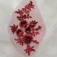 3D Wedding Supplies Bridal Hair Flower Headpiece Lace Appliques