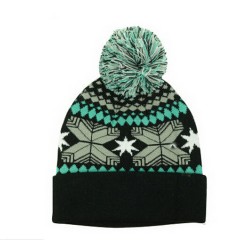 Hot Sale Warm Knit Beanie Hat with POM POM图1