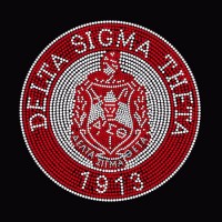 Rhinestone Delta Sigma Theta 1913 Years Hot Fix Iron on Transfer