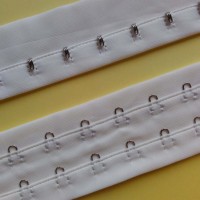 Ladies Underwear Accessories Pre-Shrink 4-Stitch Continuous Hook and Eye Tape-3/4 " 2 Row Uncut