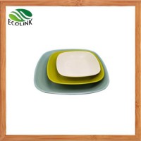 Bamboo Fiber Plate Set Bamboo Round /Square Dinner Serving Plates