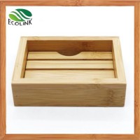 Natural Wooden Bamboo Soap Dish for Bathroom