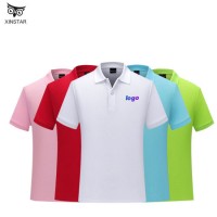 Polo Shirt Custom Solid Color T-Shirt Cotton Work Clothes Short Sleeves Custom Embroidery Advertisin