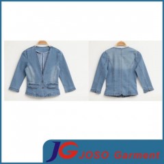 Fashion Ladies Jean Denim Jacket Outwear Short Coat (JC4061)图1