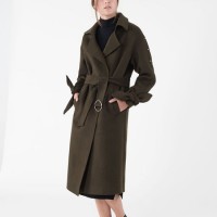 Winter Ladies Overcoat Trench Cashmere Belted Coat for Women