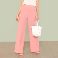 Solid Wide Leg Pants