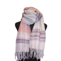 Lady Winter Warm Fashion Soft Boucle Woven Blanket Scarf