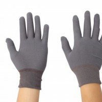 13G Knitted Gery Nylon Gloves 1302