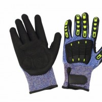 TPR Protection Anti Cut Level 5 Gloves Anti Vibration Heavy Duty Work Impact Gloves