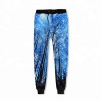 Dye Sublimation Custom Printed Sweatpants All Over Printing Drawstring Men Pants