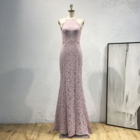 Women Halterneck Lace Maxi Dress