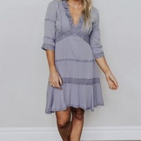 Women's Boho Dress in Periwinkle