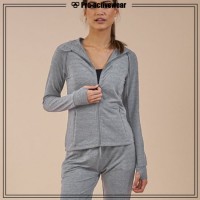 Top Quality Grey Street Wear Women Sports Running Casual Sports Jackets