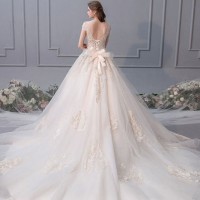 Funcy Custom Sleeveless Bridal Wedding Dress