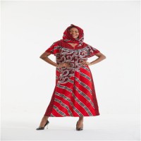 Modern Islamic Clothing African Elegant Print Robe Apparel