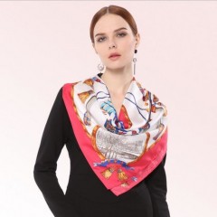 China Factory Low MOQ Custom Design Nature Silk Scarf图1