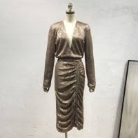 Women Bodycon Dress with All Over Sequins