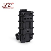 Quick Pull Pistol Mag Single Pouch. 45cap for Molle (Flocking  BK) Tb1212-Bk