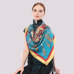 Custom Digital Printing Natual Silk Bandanas Scarf for Lady.图1