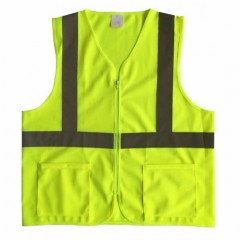 100% Polyester Reflective Vest with Pockets图1