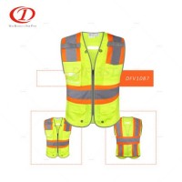 Polyester Oxford and Mesh Fabric Reflective Surveyor Vest Dfv1087