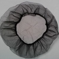 Disposable Black Nylon Hairnet Mesh Cap with 1/8" Aperture