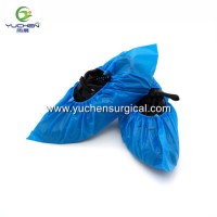 Disposable Blue Lightweight PE Overshoes Waterproof Shoe Covers