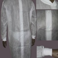 Disposable Non Woven Long Sleeves Chemical Use Lab Coat