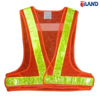 High Visibility Fluorescent Mesh Fabric PVC Reflective Tape Safety Vest